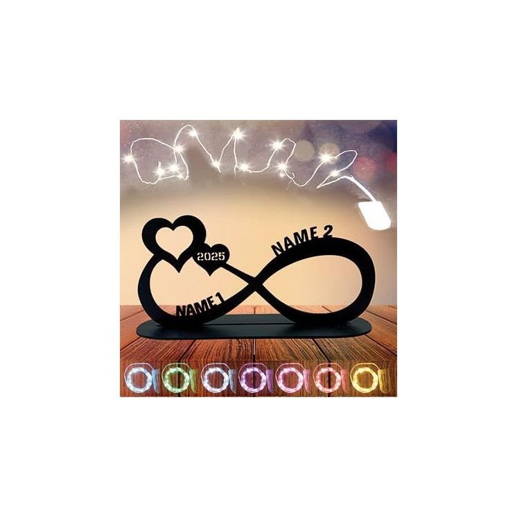 Love Liebesgeschenk Geldgeschenk personalisiert mit Zwei Namen und Datum - Unendlichkeitszeichen Hochzeitsgechenk Geschenk zum