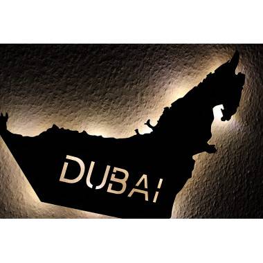 Dubai personalisiert mit Wunschtext دبي Lasergravur Led