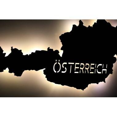 "Österreich" personalisiert mit Wunschtext Lasergravur Austria Led Schlummerlicht für Schlafzimmer Wohnzimmer Geschenk