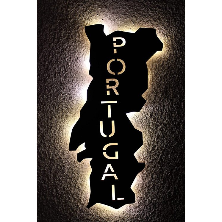 "Portugal" personalisiert mit Wunschtext Portuguesa Lasergravur Led Schlummerlicht für Schlafzimmer Wohnzimmer Geschenk