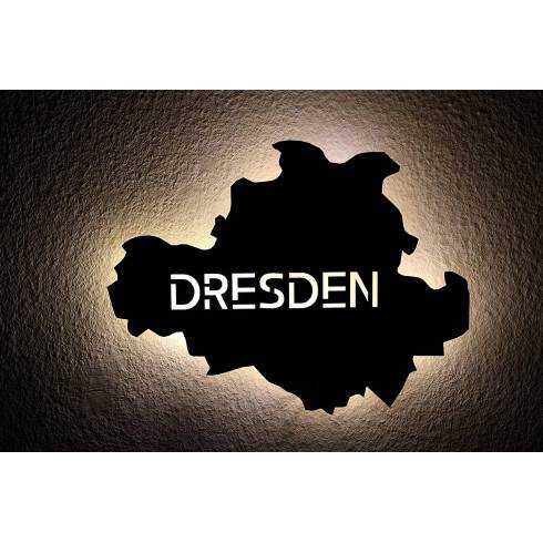 Led "Dresden" personalisiert mit Wunschtext Lasergravur Schlummerlicht für Schlafzimmer Wohnzimmer Geschenk