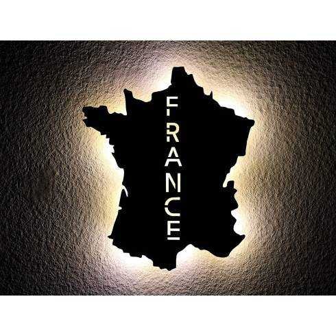 Led "Frankreich" personalisiert mit Wunschtext Lasergravur Schlummerlicht für Schlafzimmer Wohnzimmer Geschenk