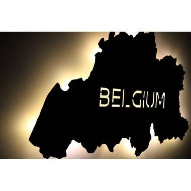 Led "Belgien" personalisiert mit Wunschtext Lasergravur Schlummerlicht für Schlafzimmer Wohnzimmer Geschenk