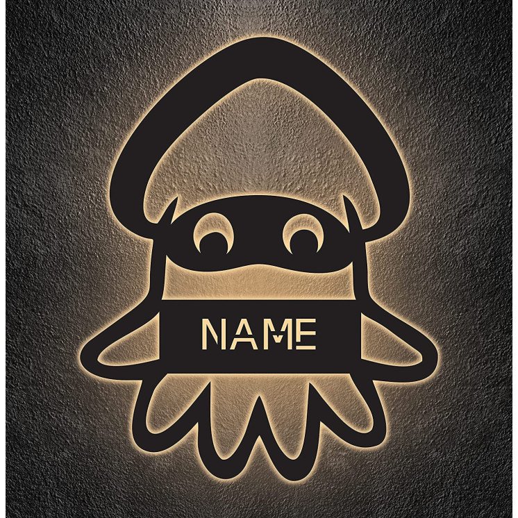 Nachtlicht Schlummerlicht MDF Holz Led personalisiert mit Name Geschenk