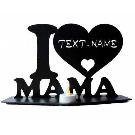 LED Teelichtern Herz I ❤ Mama mit Wunschtext personalisiert Individuelles Mutter Geschenk für Mama