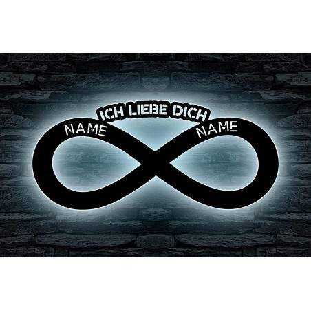 ich liebe dich Liebesbeweis personalisiert mit Wunschnamen - LED Schlummerlicht