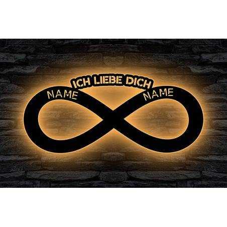 ich liebe dich Liebesbeweis personalisiert mit Wunschnamen - LED Schlummerlicht