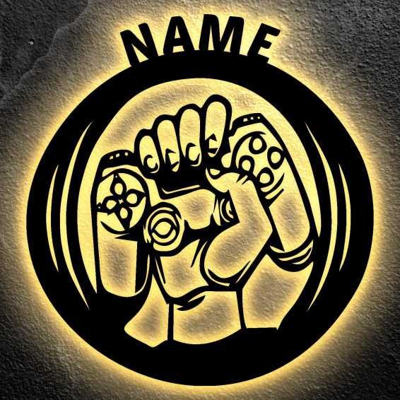 Led GAME ZONE Schild - Gamer Geschenkidee personalisiert Mit Name Zimmer Beleuchtung Wand Lampe - Zimmer Deko - Besondere