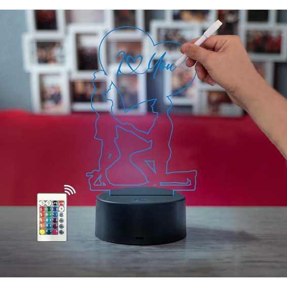 LEON FOLIEN Acryl-Tafel trocken abwischbar, leuchtende transparente Notiztafel, LED-Lichttafel, kreative Verwendung,