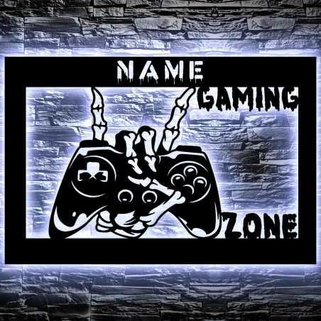 LEON FOLIEN Gaming Zone Led Deko Wand Lampe Geschenke für Jungen Männer Jungs Frauen Gamer - für Videospiel Fans - Schlafzimmer,