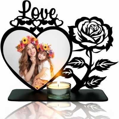 Teelichthalter Love Mit Foto auf Holz gedruckt - Hochzeitsgeschenk Liebesgeschenk Herz Individuelles Geschenk zur Hochzeit oder