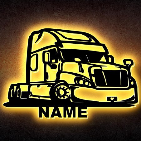 LED Schild Mit NAME, LKW Fahrer Trucker Big Rigg Wheeler Sattelzugmaschine Anhänger Cab Versand Umzugsfirma Trucking Deko