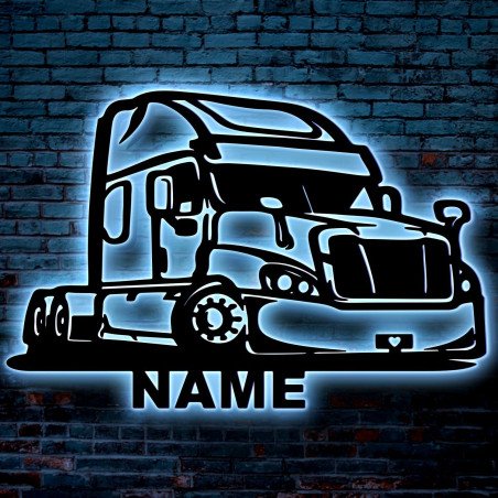 LED Schild Mit NAME, LKW Fahrer Trucker Big Rigg Wheeler Sattelzugmaschine Anhänger Cab Versand Umzugsfirma Trucking Deko