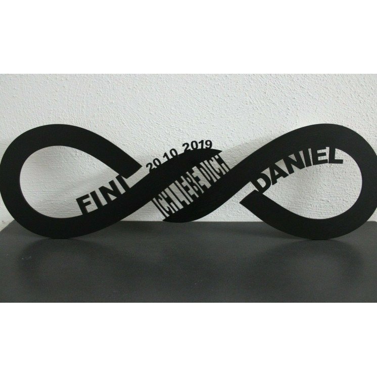ich liebe dich Unendlichkeitszeichen - Namen & Datum - Lasergravur - Geschenke