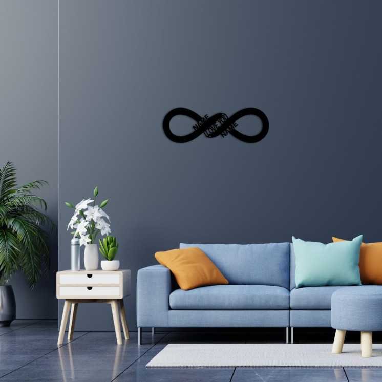 I Love You Unendlichkeitszeichen LED Deko Schlummerlicht Nachtlicht Liebe Herzchen liegende Acht personalisiert mit Wunsch Namen
