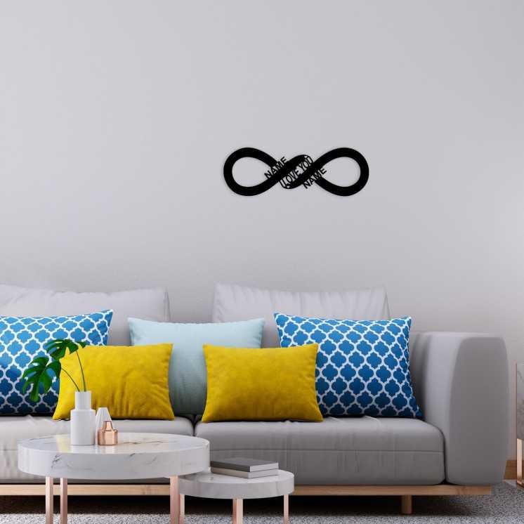 I Love You Unendlichkeitszeichen LED Deko Schlummerlicht Nachtlicht Liebe Herzchen liegende Acht personalisiert mit Wunsch Namen