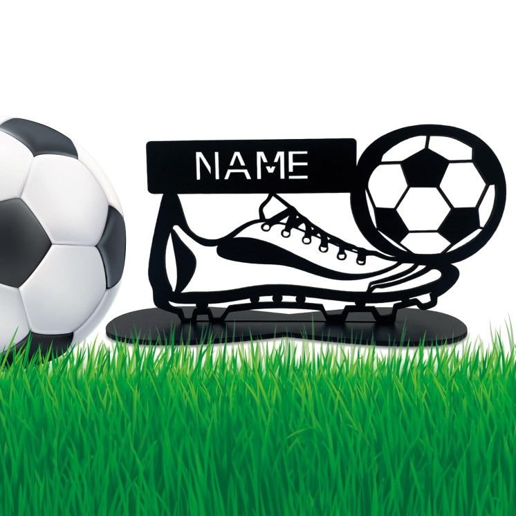 Fußball personalisiert mit Namen für Kinder Jungs Mädchen Junge zum Geburtstag Tischdeko Geschenke (Optional) Led Licht
